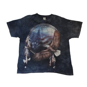 Vintage Mountain Eagle Dreamcatcher T Shirt Mens XL Tie Dye Graphic Tee